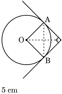 Circle with center O and tangents PA and PB from external point P